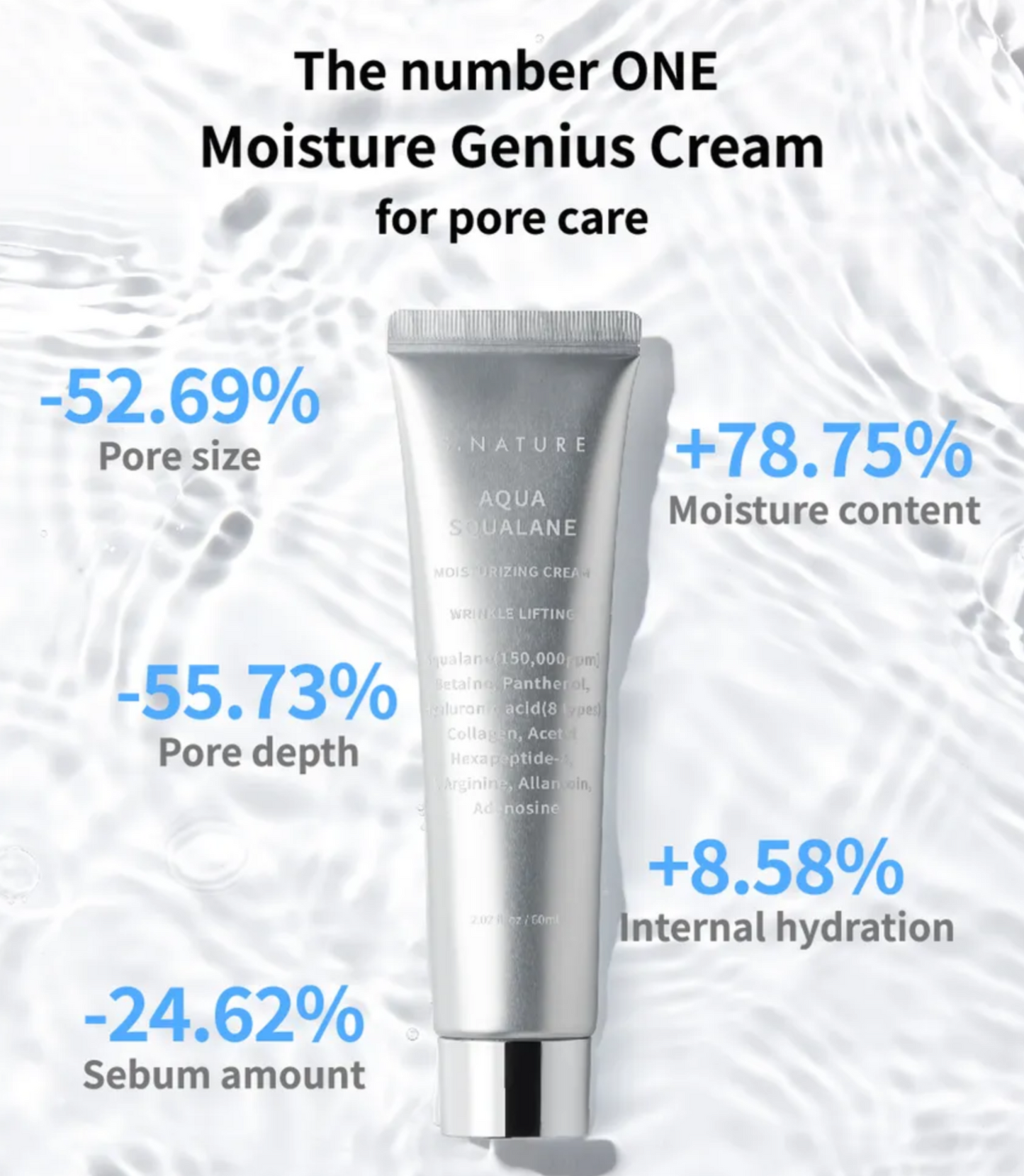 S.Nature Aqua Squalane Moisturizing Cream 80ml